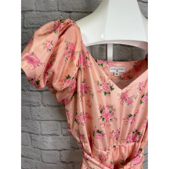 Love Shack Fancy Target Cecile Dress Pink Floral Size 2 - Picture 4 of 7